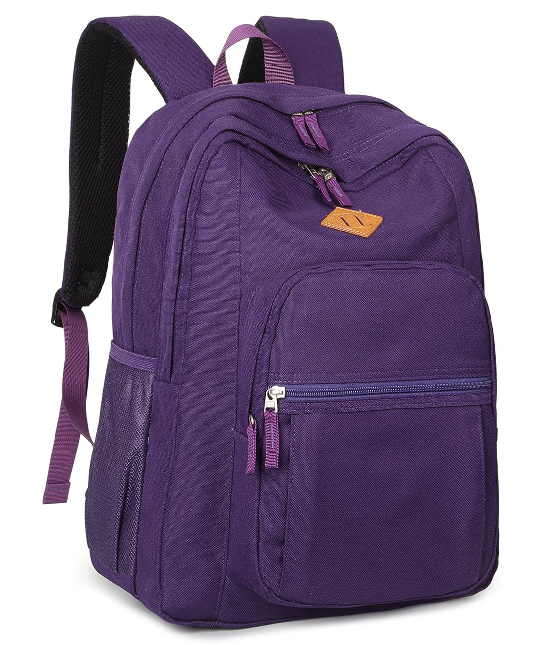 abshoo Girls Solid Color Backpack For College Women Water Resistant School Bag (Purple)