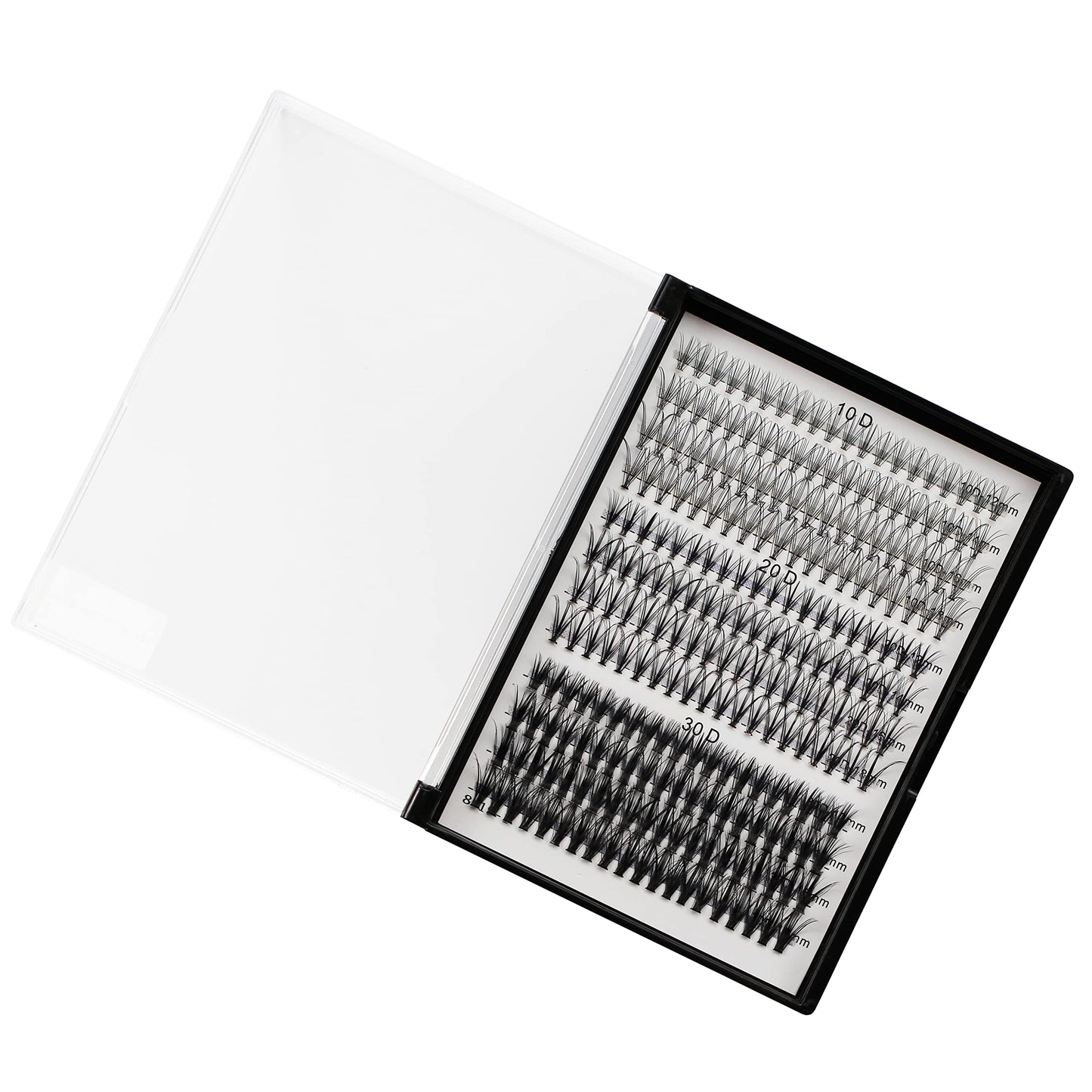 Bodermincer Lash Extension 240pcs C Curl 10D/20D Cluster Mixed, 8/9/10/11/12mm,10/11/12/13/14mm,12/13/14/15/16mm Mixed 8-10-12-14-16mm MIX Individual Cluster Lashes (40D-D Curl-9mm)