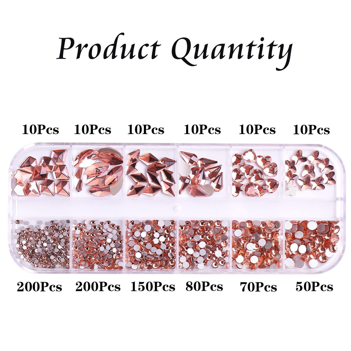 FULZTEY 810Pcs Champagne Crystal Rhinestones for Nail Crystal Gems Stones Diamond for Crafts Multi Shape Size Bling Gold Flatback Nail Art Rhinestones Nail Jewels Decoration DIY Crafts Clothes Shoes