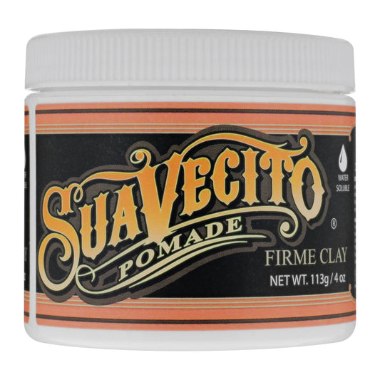Suavecito Pomade Firme Clay 4 oz, 1 Pack - Strong Hold Hair Clay For Men - Low Shine Matte Hair Clay Pomade For Natural Texture Hairstyles