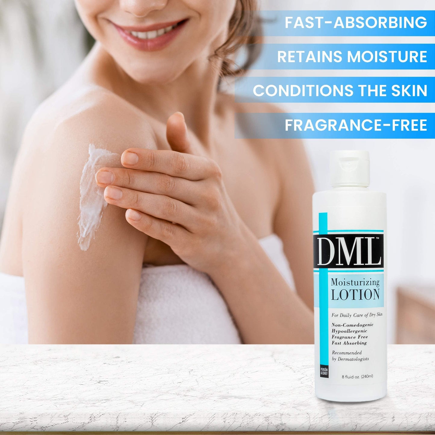 Dml Moisturizing Lotion, Fragrance Free - 8 Oz