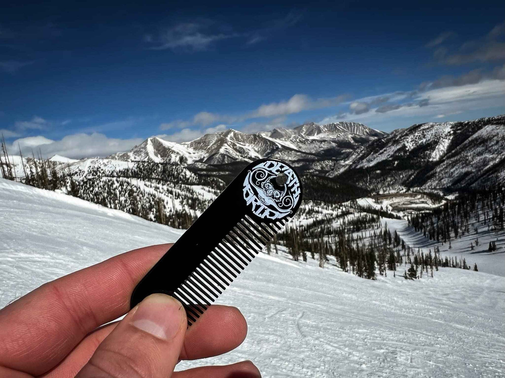 The Vintage Beard Company Death Grip Extra Strong Hold Mustache Wax and Death Grip Mustache Keychain Comb Set