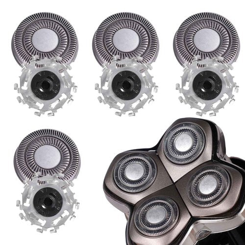 4pcs Shaver Replacement Blades for Skull Shaver Pitbull Boron PRO,Triple-ring Shaver Replacement Heads Compatible with Skull Shaver Pitbull Gold/Silver/Platinum/Diamond Pro Shaver and Palm Shaver