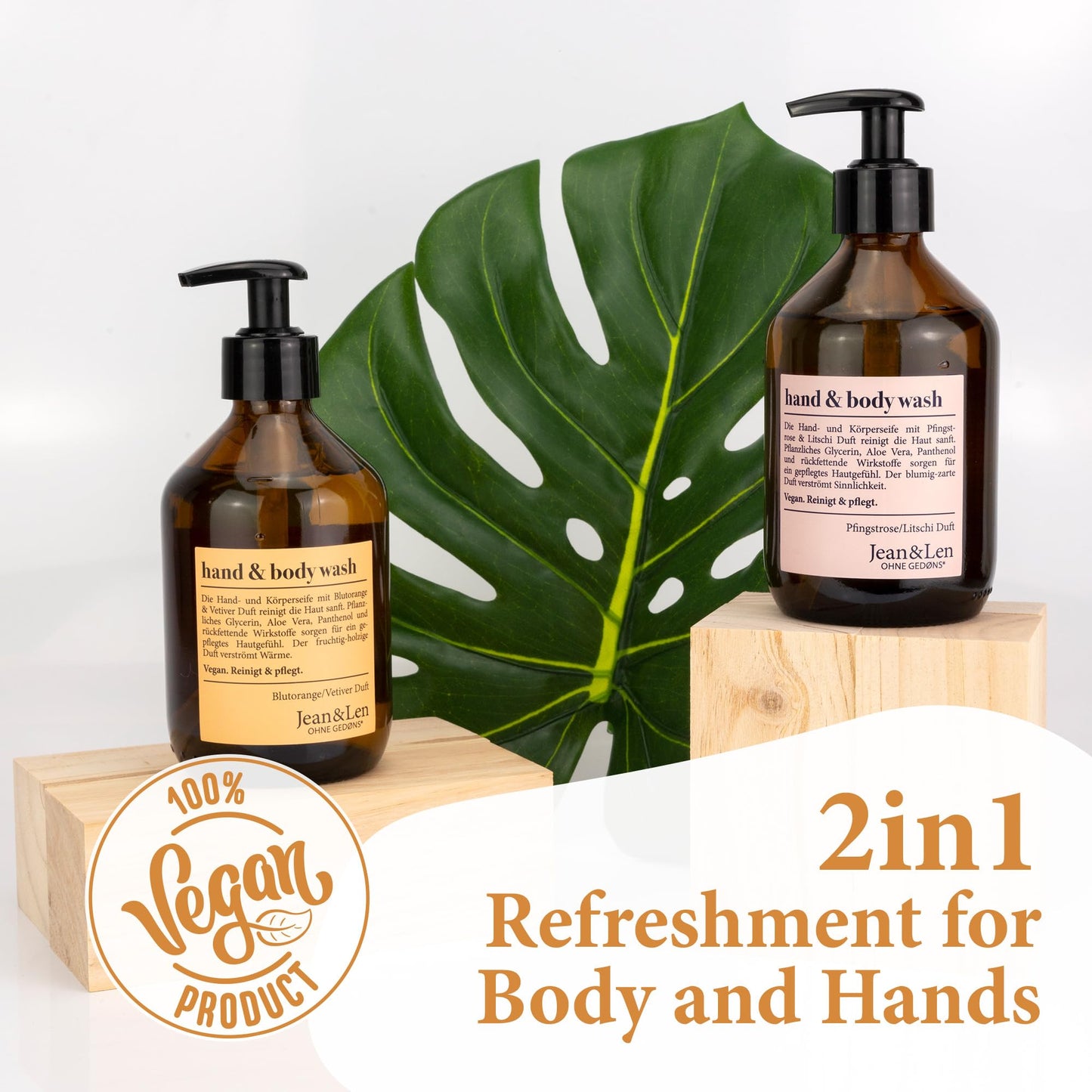 Jean & Len Hand & Body Wash Blood Orange & Vetiver