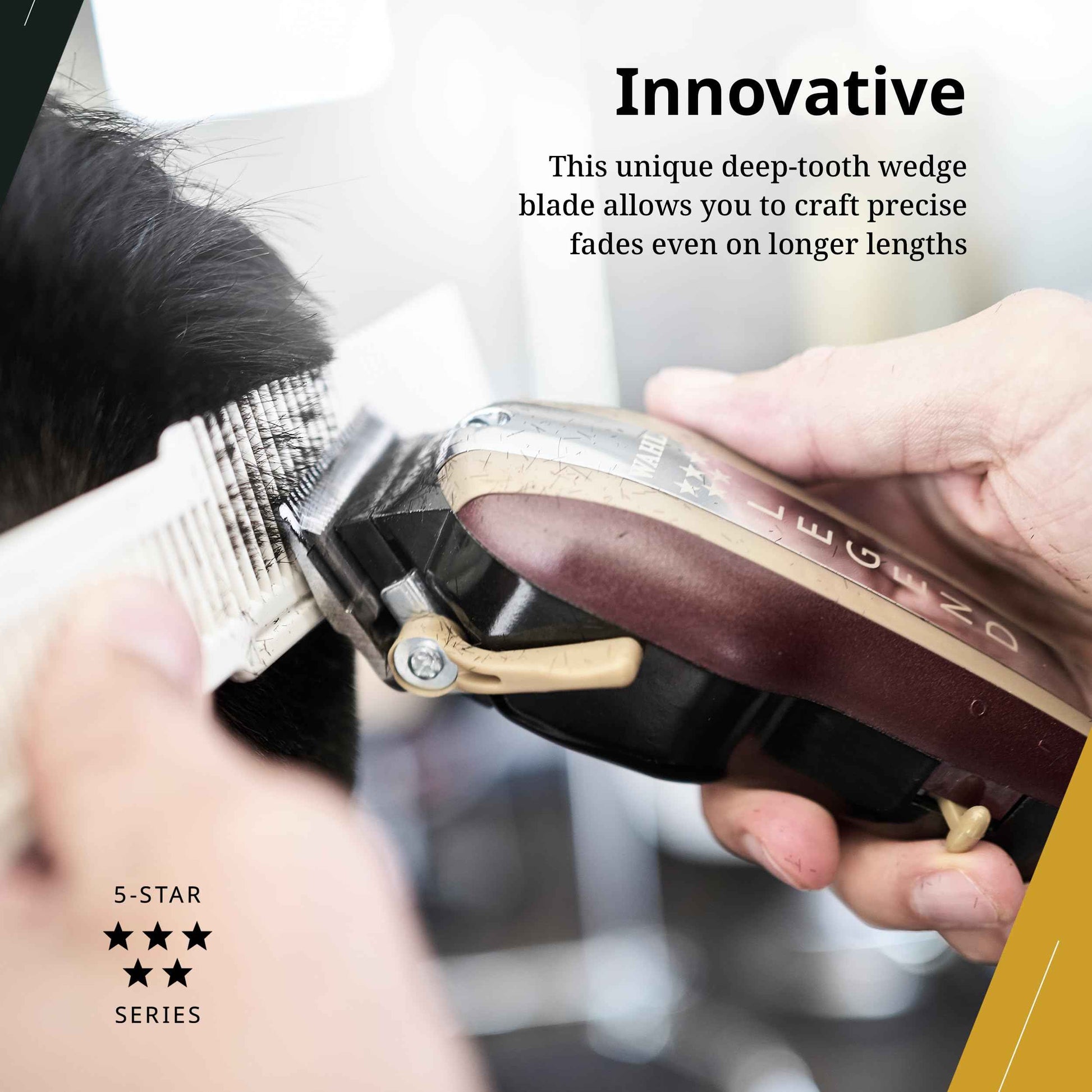 Wahl Professional Wedge Blade, High-Precision Replacement for Hair Clippers, Stainless Steel, Fits 5-Star Legend