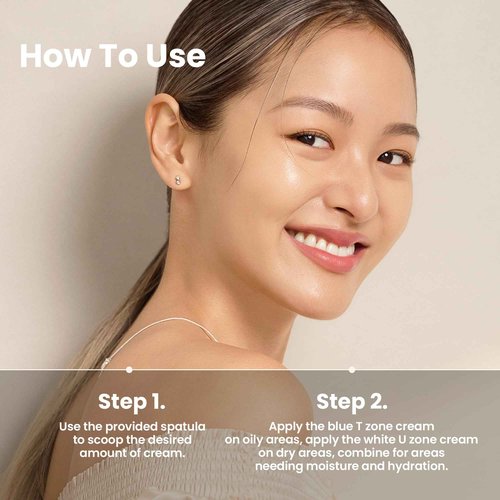 AXIS-Y Cera-Heart My Type Duo Cream with Heartleaf & Ceramide - Redness Relief & Moisture Skin Barrier Repair - Vegan Korean Skin Care Moisturizer Face Cream - 2.02 fl. oz.