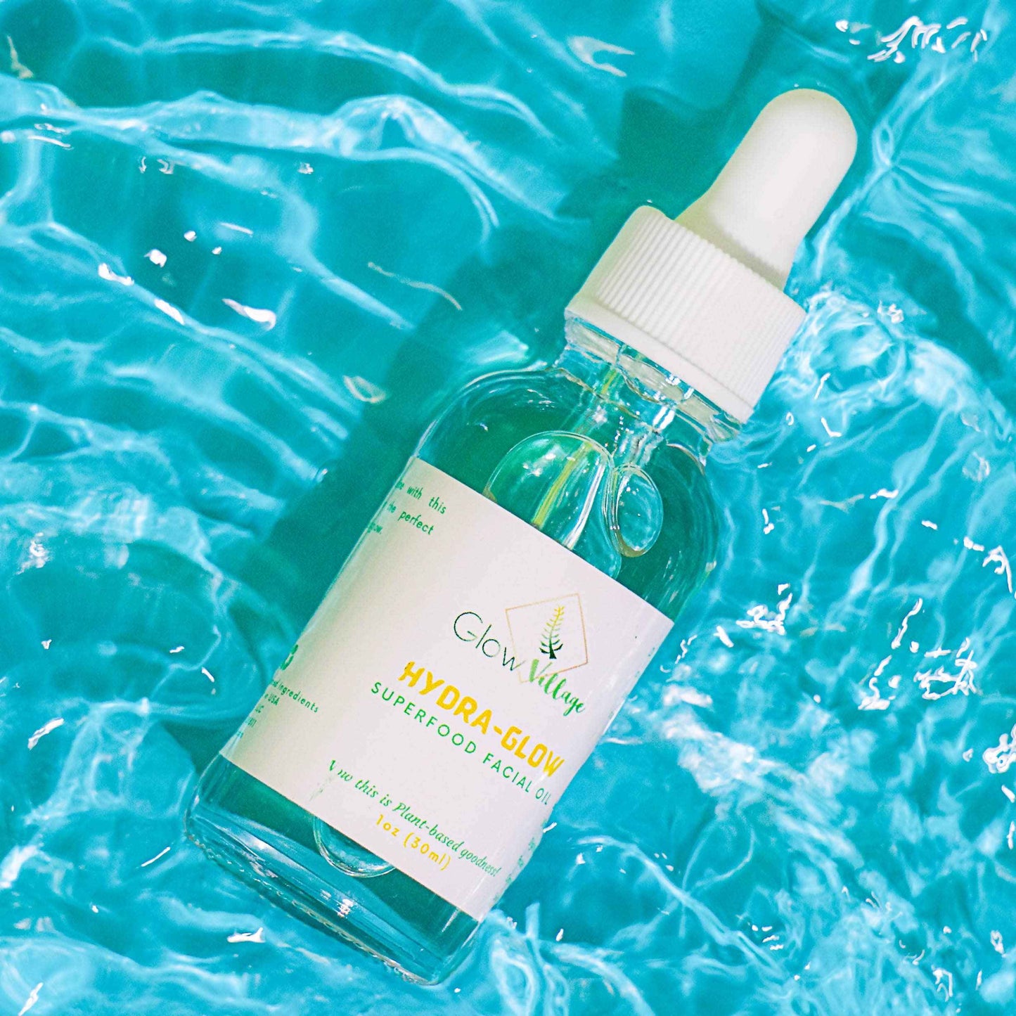 Glow Village Hydra-Glow Superfood Facial Oil | Skin-Smoothening, Nutrient- Rich, Fragrance-free, Lightweight | Vitamin E, Baobab, Avocado and Jojoba Oils | Day and Night oil | 1 oz