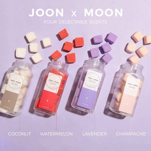 JOON X MOON Sugar Scrub (Lavender, 1 Pack), Exfoliating Body Scrub, Moisturizing Aloe and Shea Butter to Soften and Nourish Skin, Beauty and Self Care Essential, Single Use Scrub Cubes, 10 oz