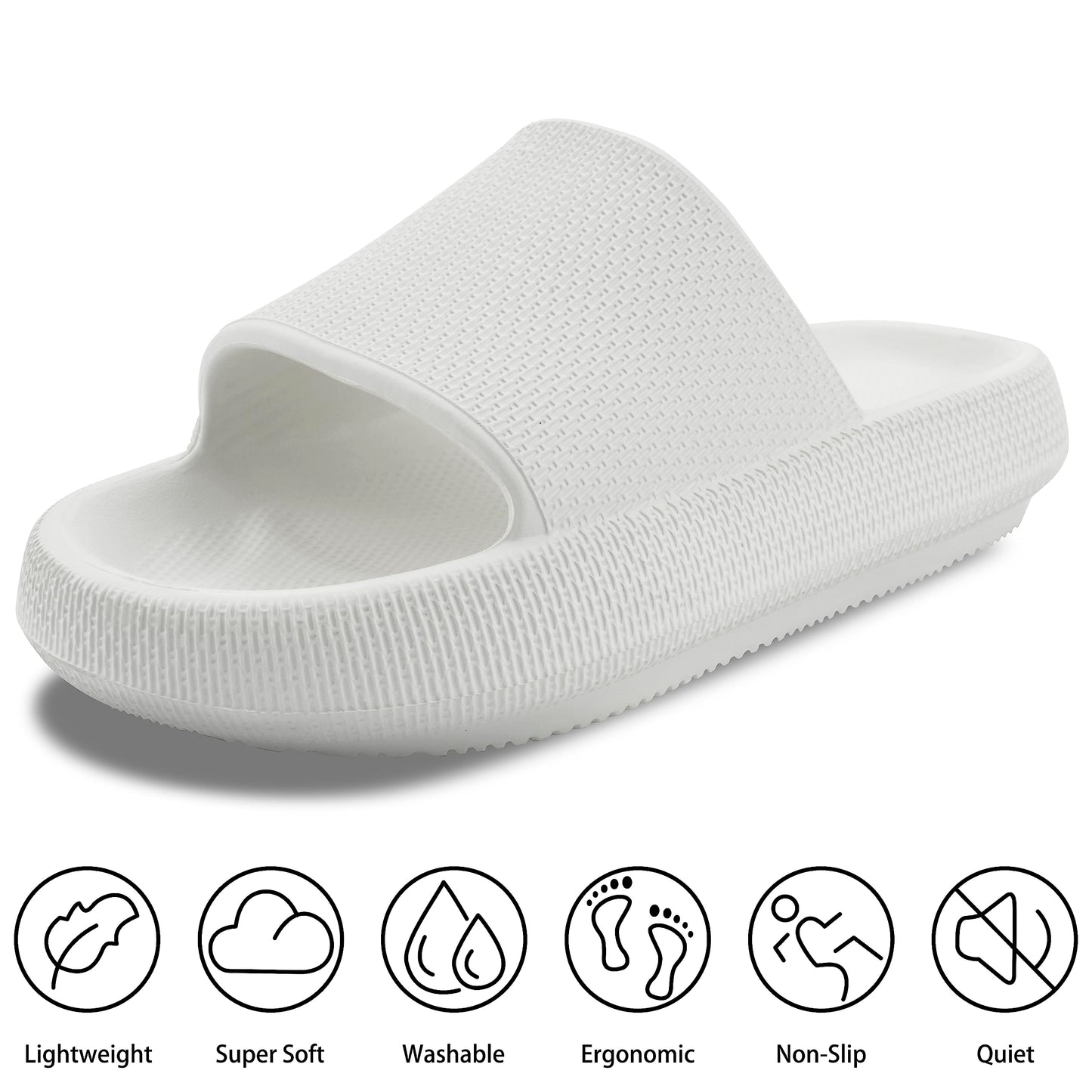 Cloud Slides For Women and Men,Non Slip Thick Sole Platform Sandals House Cloud Cushion Slide for Indoor & Outdoor Sandals