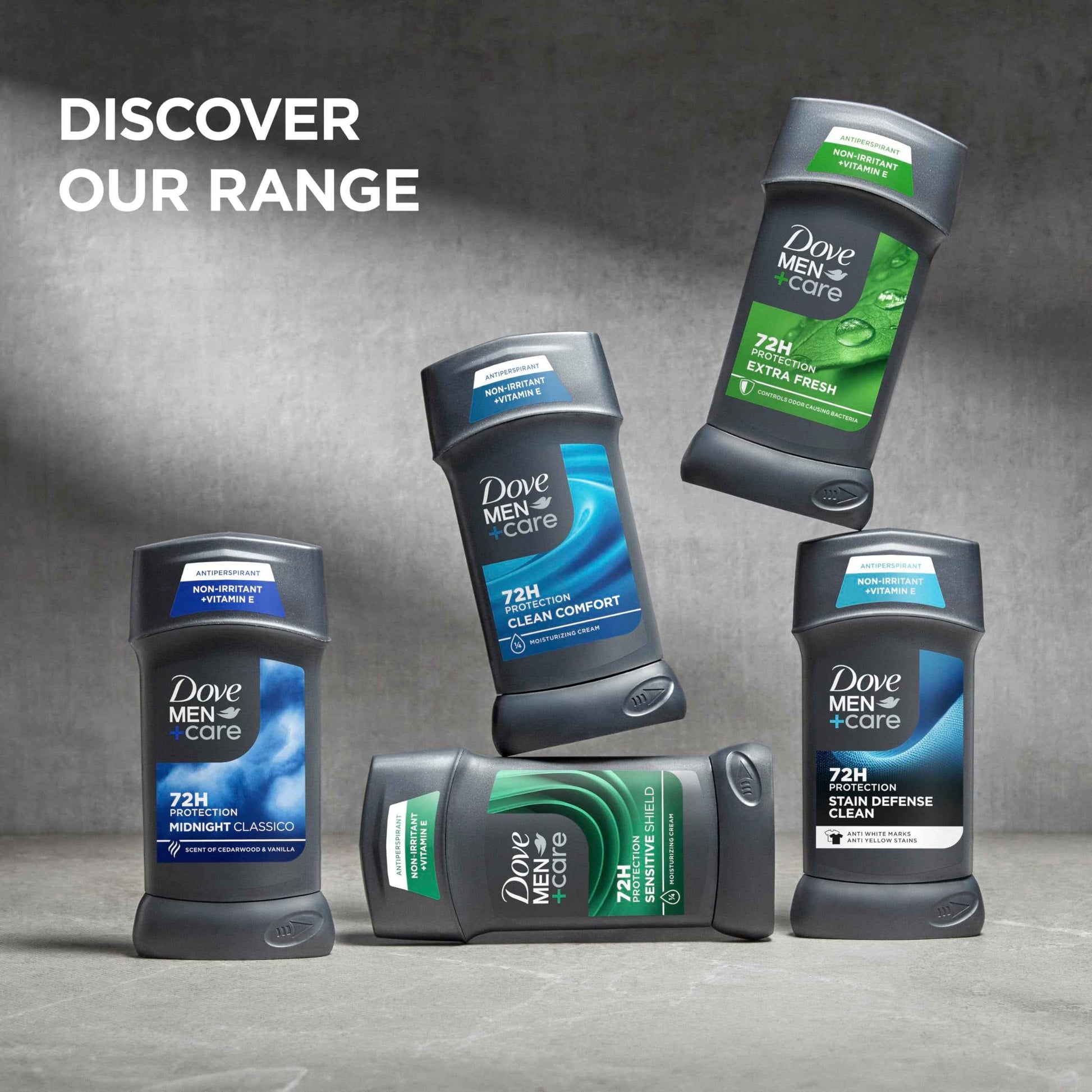 Dove Men+Care Antiperspirant Deodorant Stick Clean Comfort Pack of 36 72-Hour Sweat & Odor Protection Antiperspirant for Men With 1/4 Moisturizing Cream 0.5 oz