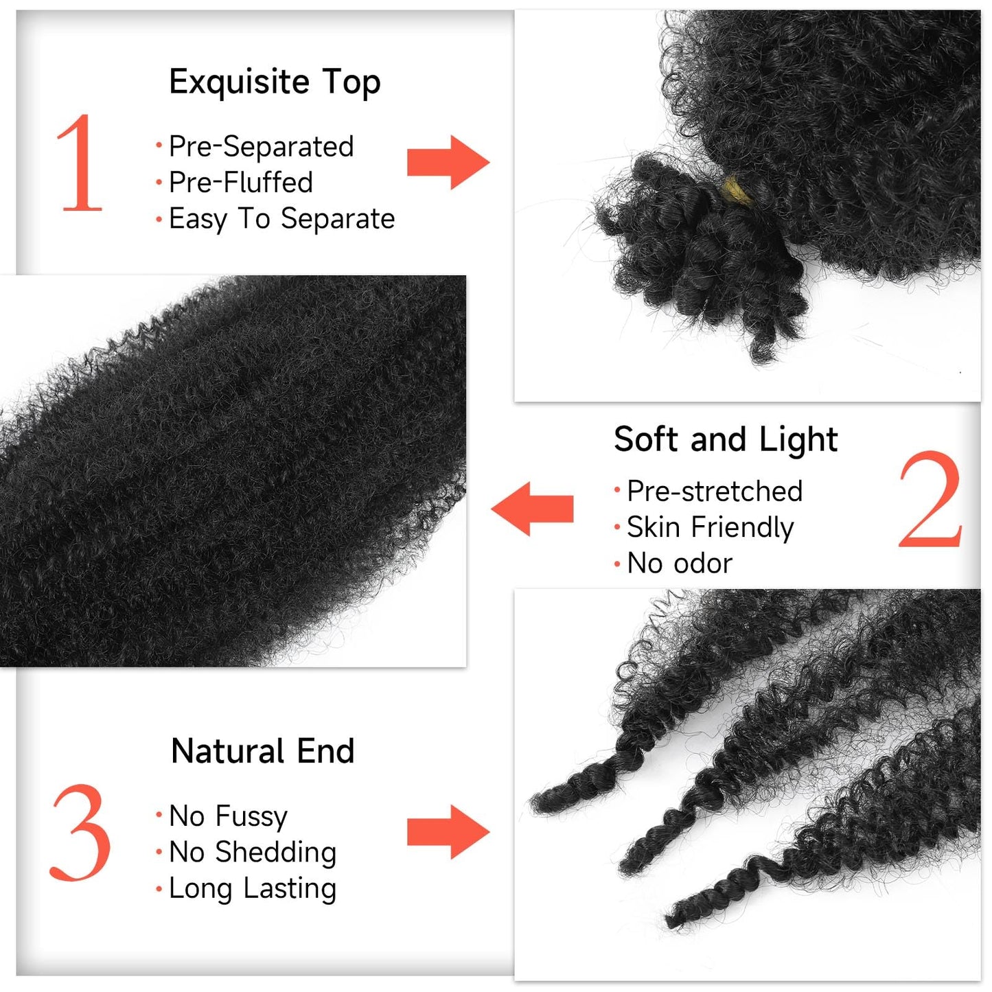 Anemoi Marley Twist Braiding Hair, 10 Inch 4 Packs Springy Afro Kinky Twist Hair For Braiding,Pre-Fluffed Spring Twist Hair, Twisted Up Marley Hair For Black Women Crochet Braids(10inch,4packs,T27#)