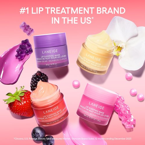 LANEIGE Lip Sleeping Mask Eggnog: Nourish, Hydrate, Vitamin C, Murumuru & Shea Butter, Antioxidants, Flaky, Dry Lips