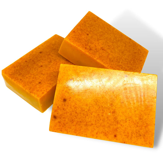 Turmeric and Kojic Acid Skin Brightening Soap All Natural Gentle Cleanser for All Skin Types. Fights Acne, Reduces Dark Spots & Fades Scars. Face & Body Cleanser for Men, Women & Teens. (3 Pack)