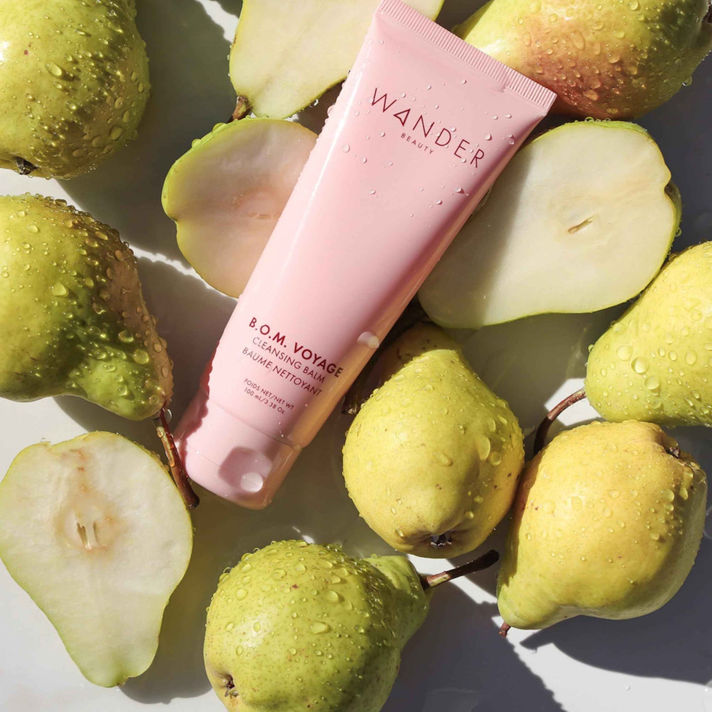 Wander Beauty B.O.M Voyage Cleansing Balm - Cleanser and Makeup Remover for Eyes & Face - Cleansing Balm Makeup Remover - Nourishing Face Wash Transforms From Balm to Oil to Milk Cleanser - 3.38 oz