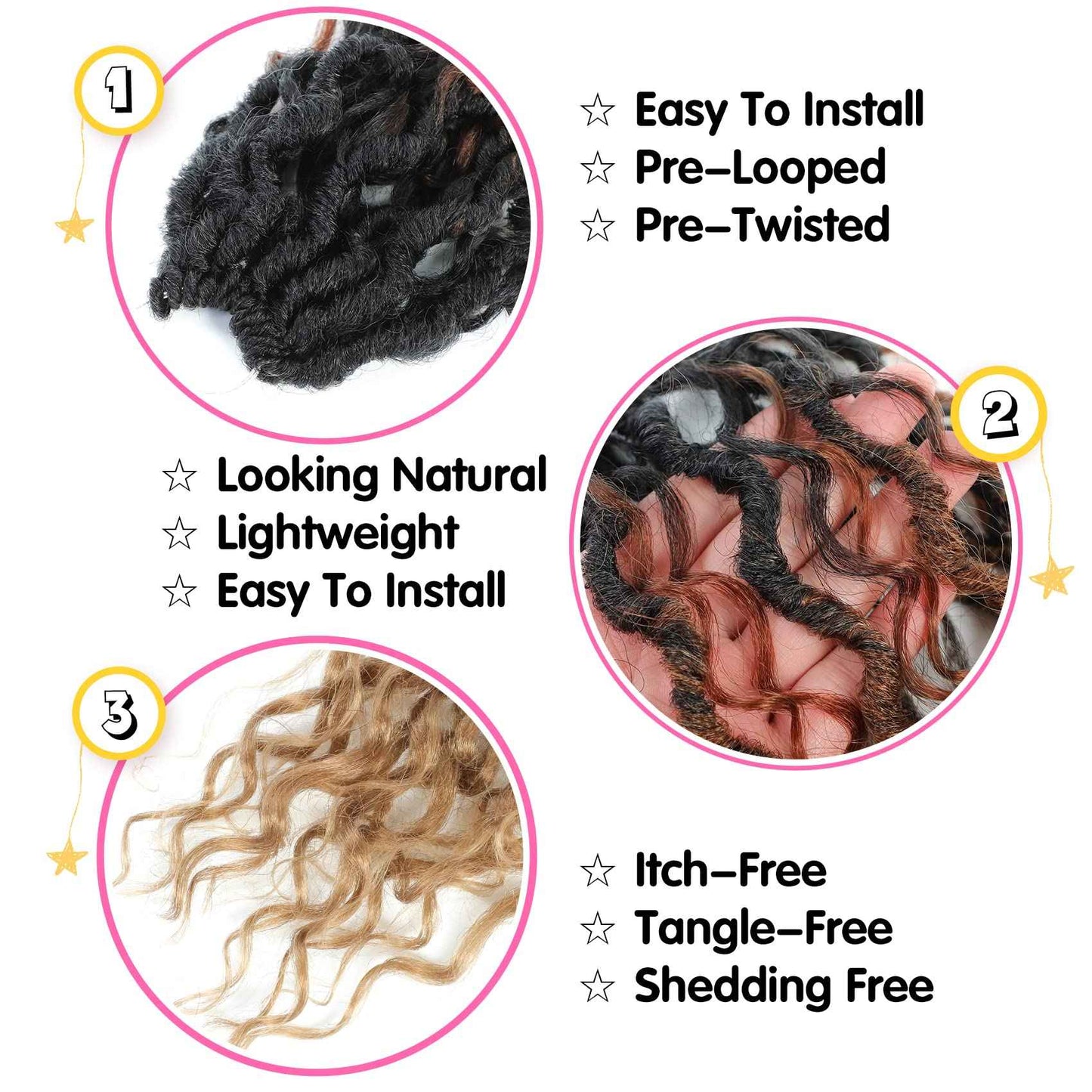 Fulcrum Goddess Locs Crochet Hair 18 Inch, 8 Packs New Faux Locs Crochet Hair for Black Women, Crochet locs with Curly Ends (18Inch (Pack of 8), 1B/30/27#)