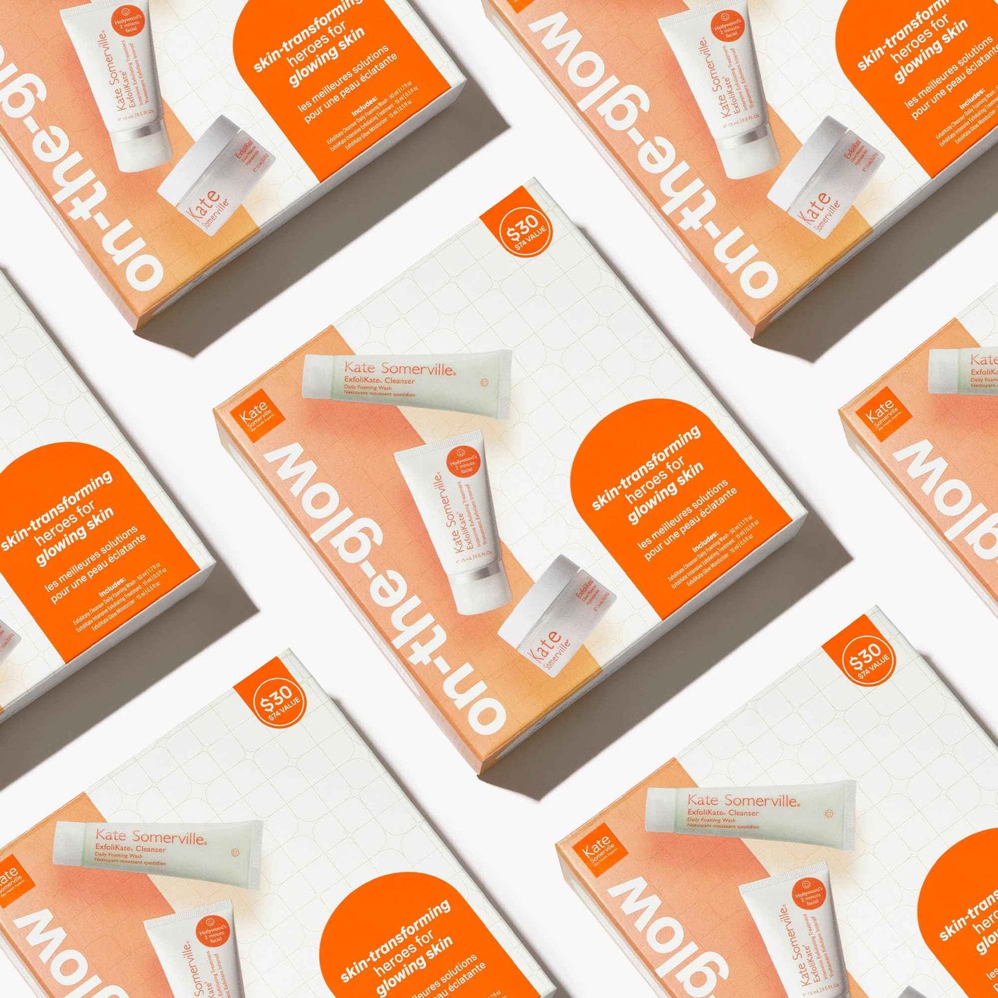 Kate Somerville On The Glow Kit – Travel-Size Skincare Set for Glowing Skin with ExfoliKate Cleanser, Treatment & Moisturizer