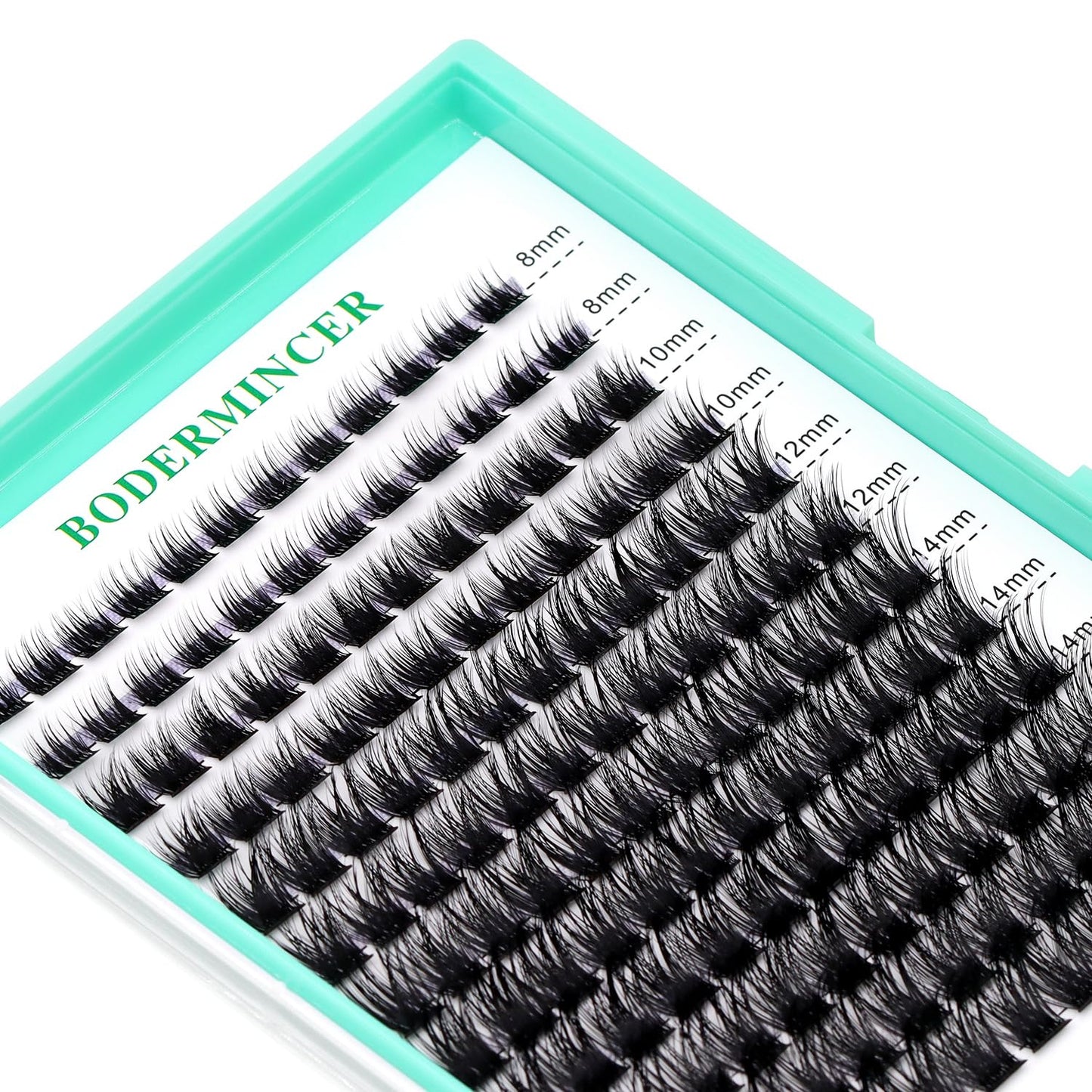 Bodermincer Black/Colored Cluster Lashes 240pcs 20D/40D DIY Eyelash Extension D Curl Long Individual Lashes Mixed Tray Faux Mink Lash Clusters Extensions 8-22mm (B02# 8-10-12-14-16mm MIX)