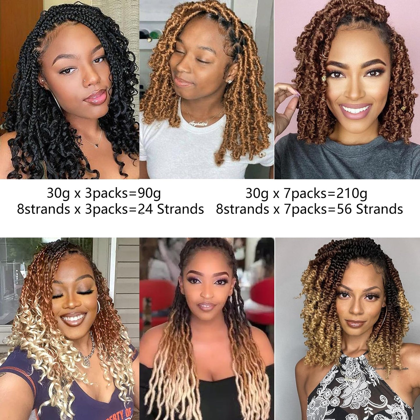 Kinky Twist Hair Marley Twist Hair Pre Separated Springy Afro Twist Hair 14 Inch 3 Packs Pre Fluffed Marley Twist Braiding Hair for Braids Marley Crochet Hair Extensions (T1B/27/613)