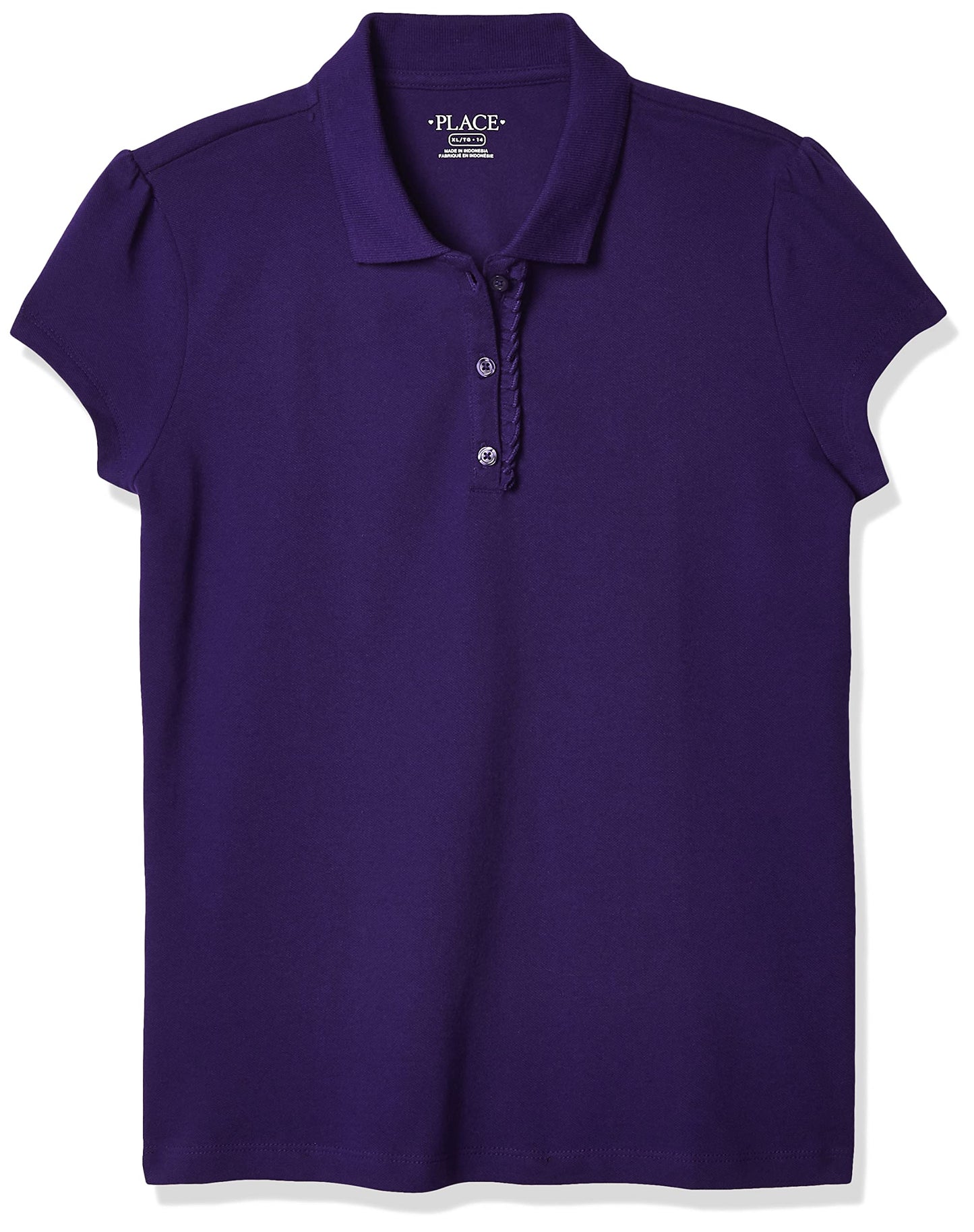 The Children's Place girls Uniform Pique Polo Shirt, Regal Violet, X-Small US