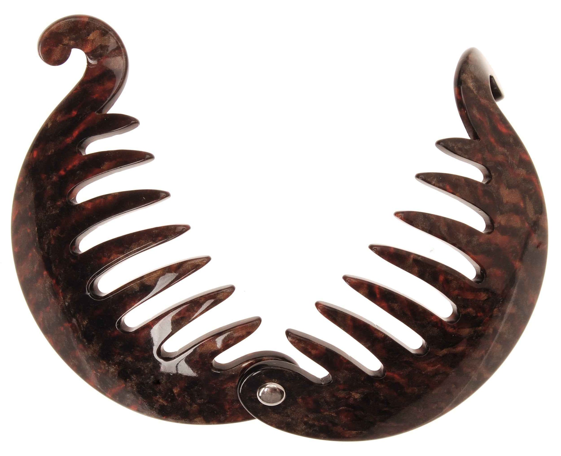 France Luxe Large Yvette Ponytail Clip - Mojave