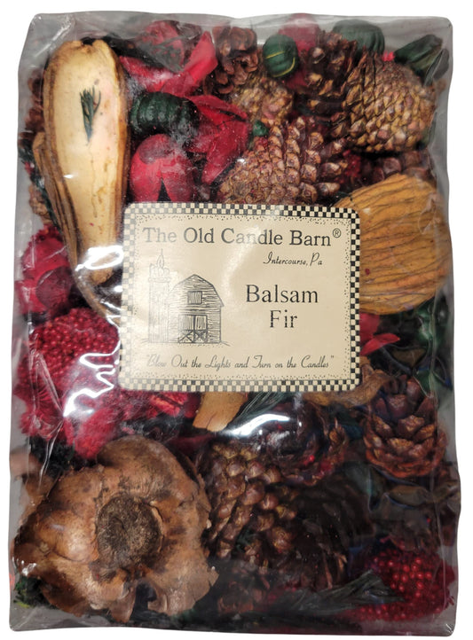 Old Candle Barn Balsam Fir Potpourri Large Bag - Perfect Winter or Christmas Decoration or Bowl Filler - Well Scented