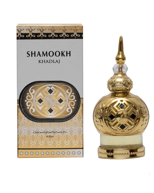 KHADLAJ PERFUMES Shamookh Gold Concentrated Perfume Oil 0.67 Ounce (Unisex)