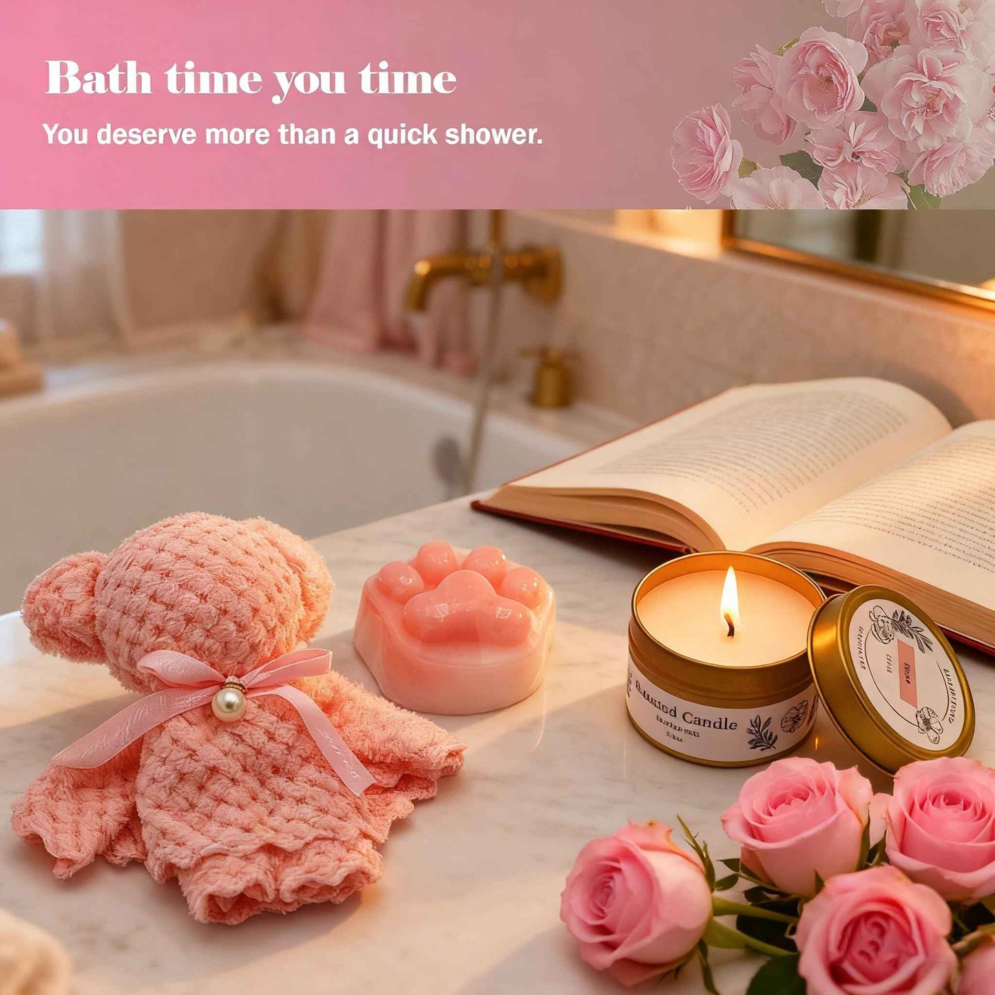 Self Care Gift Set for Women Birthday Christmas Valentine's Day Anniversary Gifts Basket for Her Bestie Girlfriend Daughter Friends Sister with Tuff Blanket, Coffee Mug, Scented Candle etc.