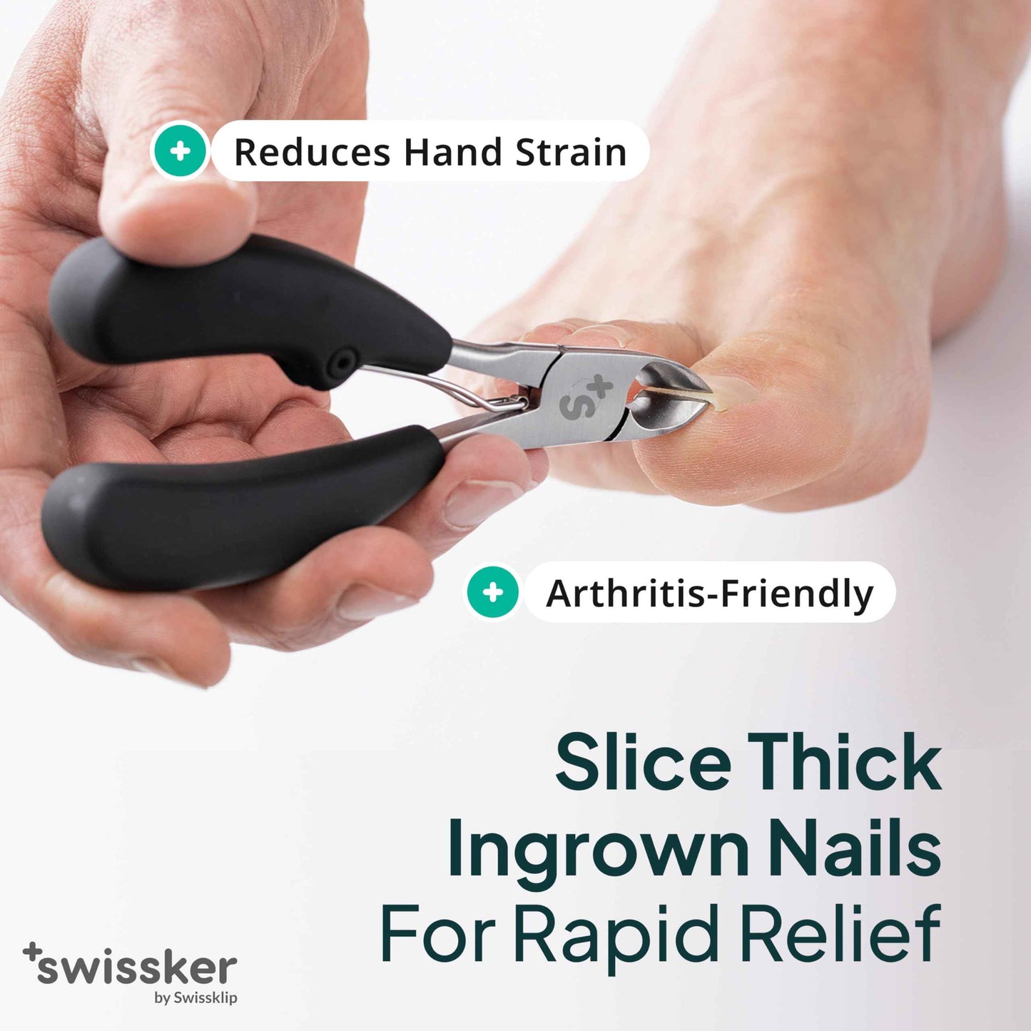 Swissker by Swissklip Toenail Clippers | Heavy Duty Toe Nail Clippers I Toenail Clippers for Thick Nails I Big Toe Nail Clippers for Thick Toenails I Heavy Duty Nail Clippers for Thick Nail