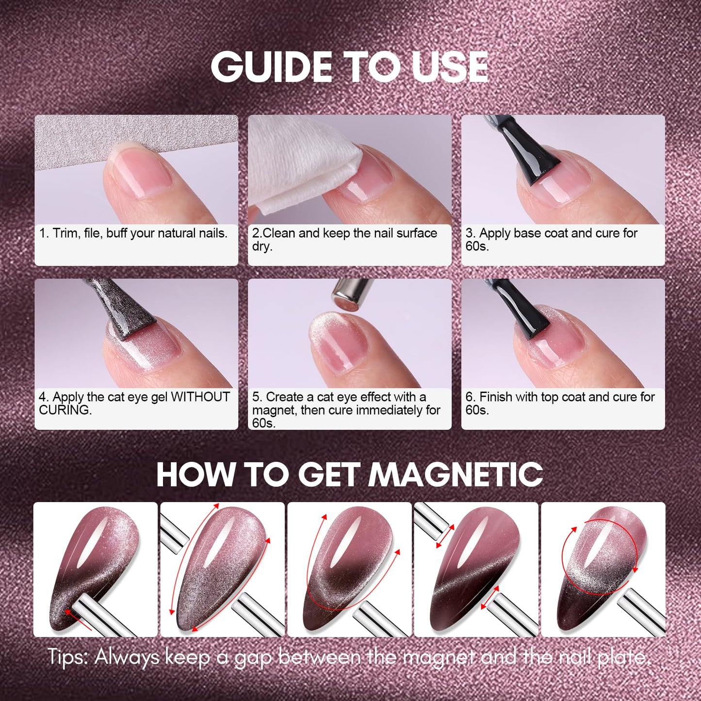 Makartt Cat Eye Gel Nail Polish - 10ML Reflective Glitter Gel Polish with Cat Eye Magnet for Nails Temperature Changing Magnetic Nail Polish Gel UV LED DIY Nail Art Salon Home Gift(Cocoa Blaze)