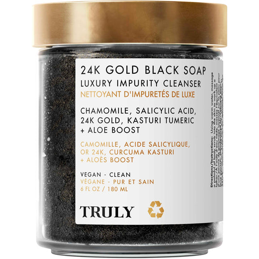 24K GOLD BLACK SOAP LUXURY BUTTER IMPURITY CLEANSER