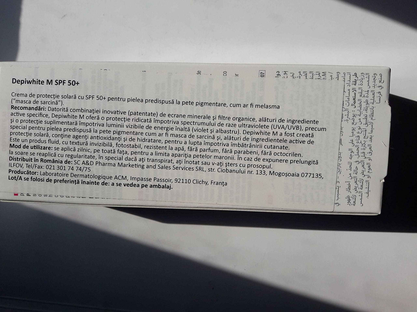 ACM Depiwhite M Cream - Protective Cream - SPF50+ 40ml/1,7 oz - Pantalla Solar