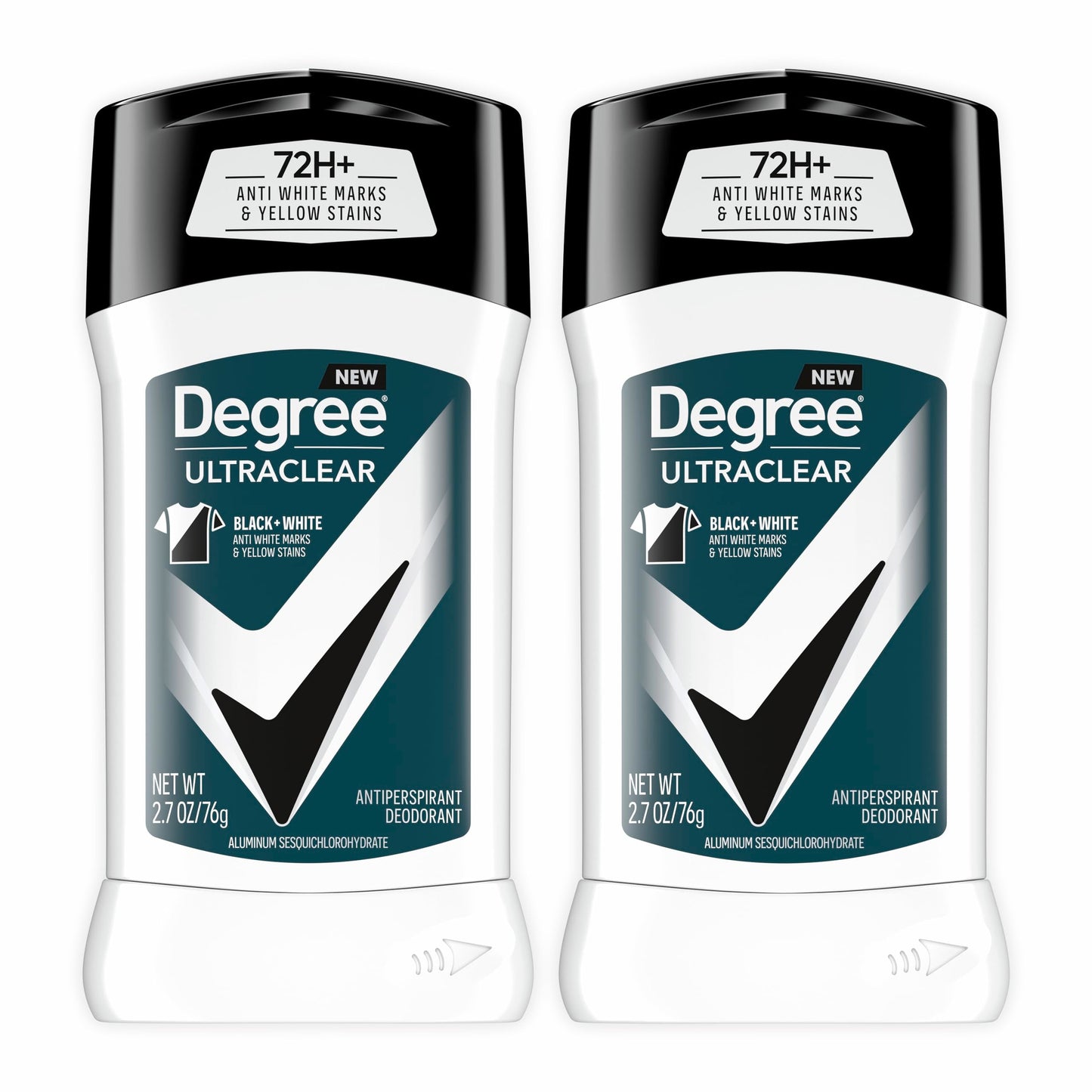 Degree Men UltraClear Black + White Antiperspirant Deodorant Pack of 4 Total 10.8 oz Stick with 72-Hour Sweat and Odor Protection