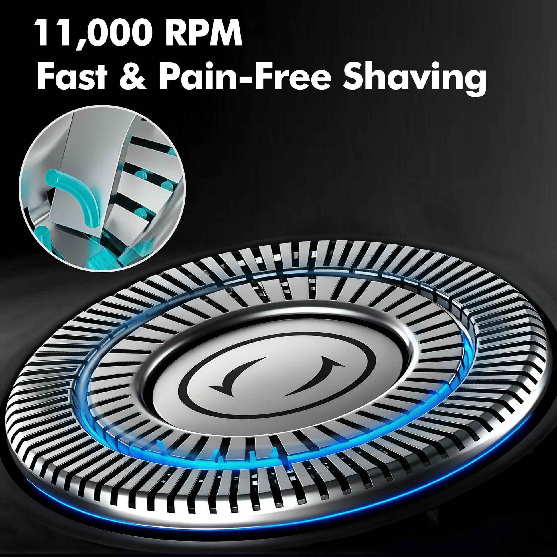 Electric Razor for Men Flynth 3-in-1 Cordless Shaver 3-Blade Rotary Shavers Wet/Dry for Beard Nose & Face, IPX7 Waterproof Fast Charge Travel Trimmer Grooming Set