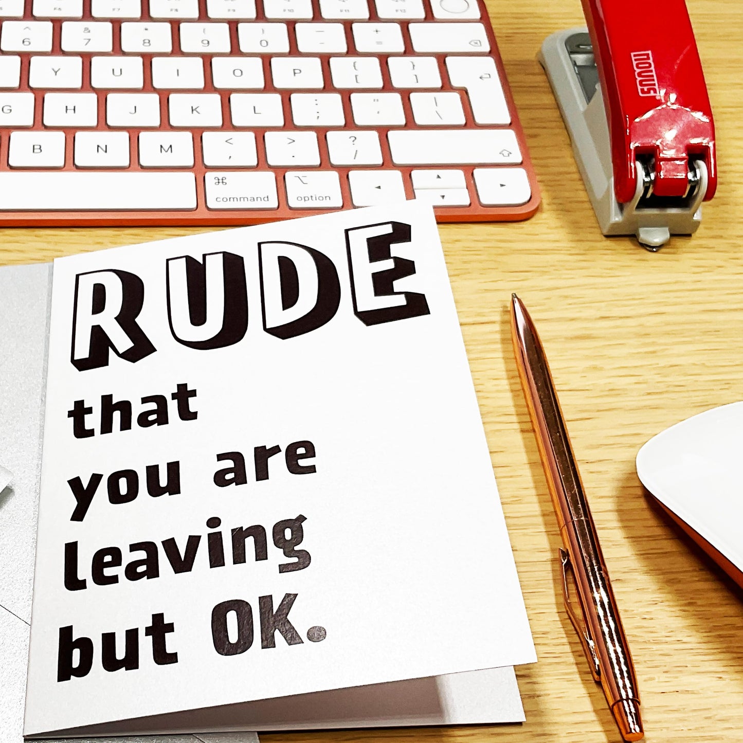 Rude That You Are Leaving Card, Funny New Job, Quitting Work or Office Relocation Card, Farewell Card for Boss, Coworker, Colleague, Goodbye Going or Moving Away We Will Miss You Card