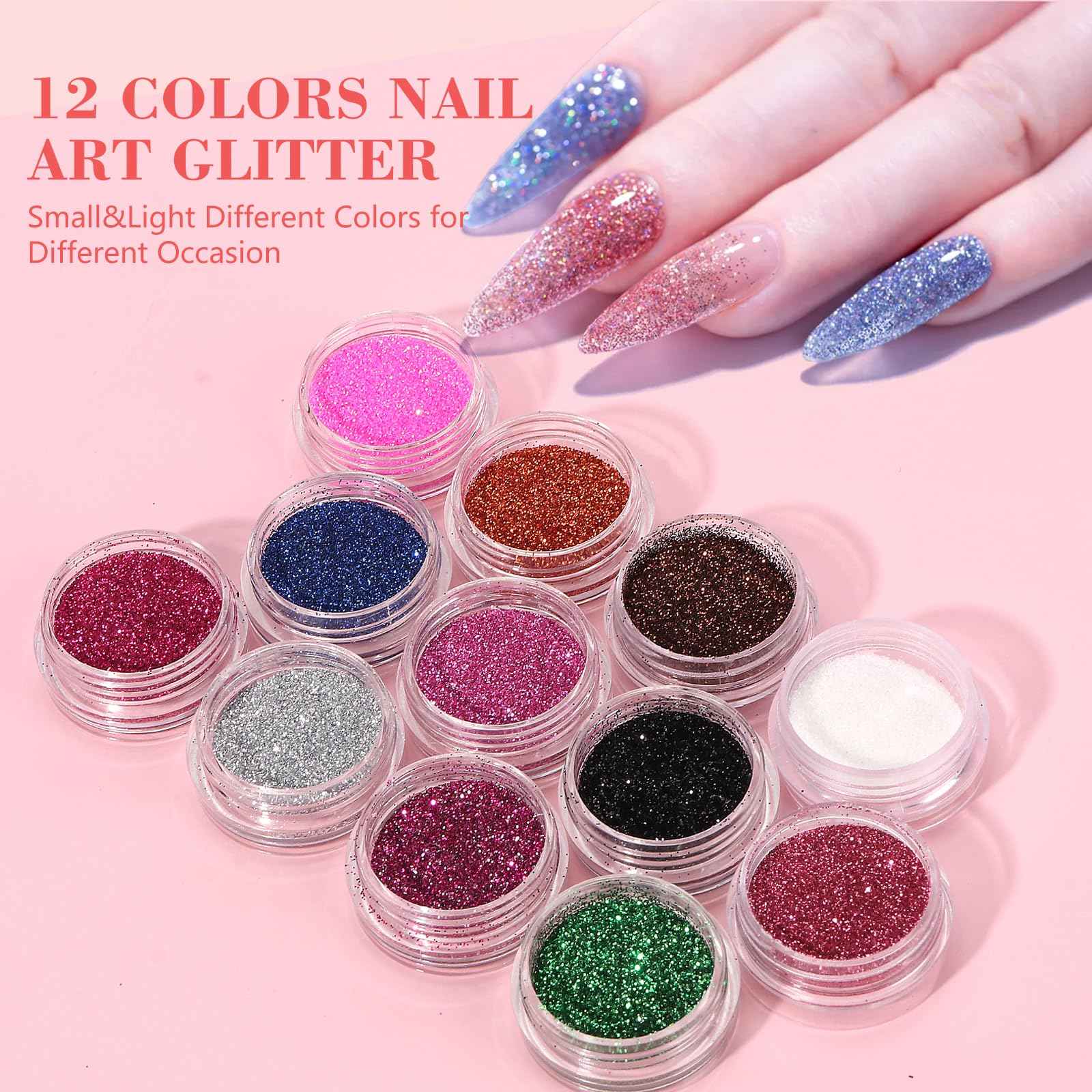 Nail Practice Hand for Acrylic Nail Kit, Fake Nail Mannequin Hand for Nails Practicing, Nail Training Finger with Acrylic Nail Kit Powder Nail Art Tools Professional Nail Starter Set