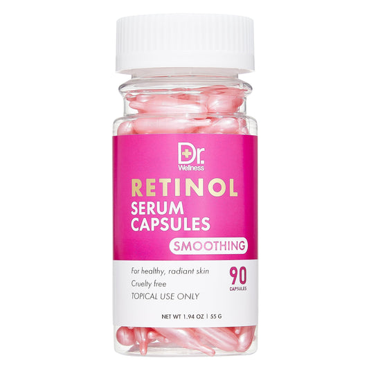 Dr. Wellness Retinol Serum Capsules - Smoothing Formula | 90 Capsules | Promote Healthy, Radiant Skin | Reduce Fine Lines