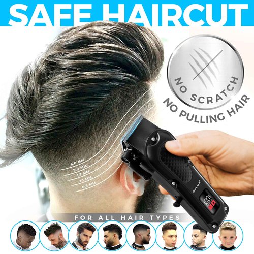 Cordless Hair Clippers for Men: Professional Barber Clippers for Precision Grooming, Rechargeable and Powerful - Máquina para Cortar Pelo de Hombre