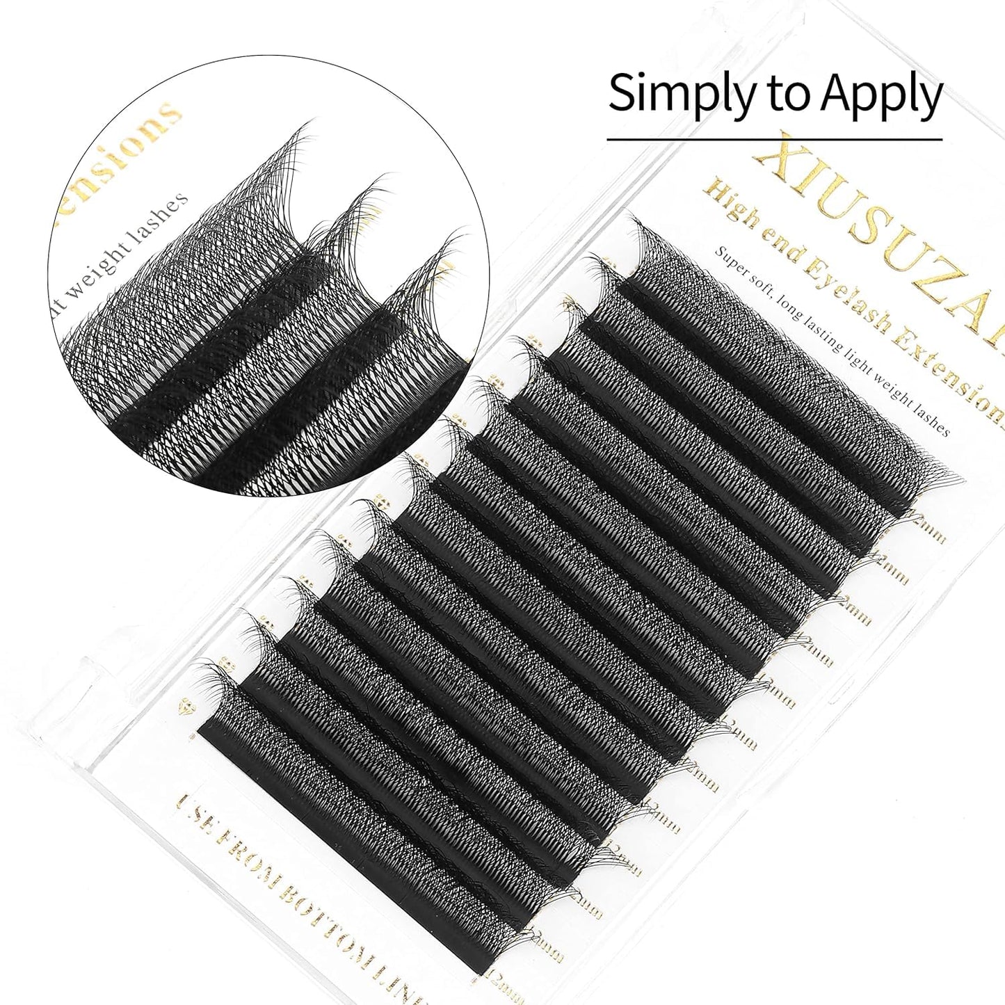 Lash Extensions 6D Eyelash Extensions W Lashes 0.07mm Thickness D Curl Lashes Mix 8-15mm Soft Lash Trays Pestañas Pelo a Pelo Natural Matte Black False Eyelashes Individual Lashes(W-6D-0.07-D,8-15mm)