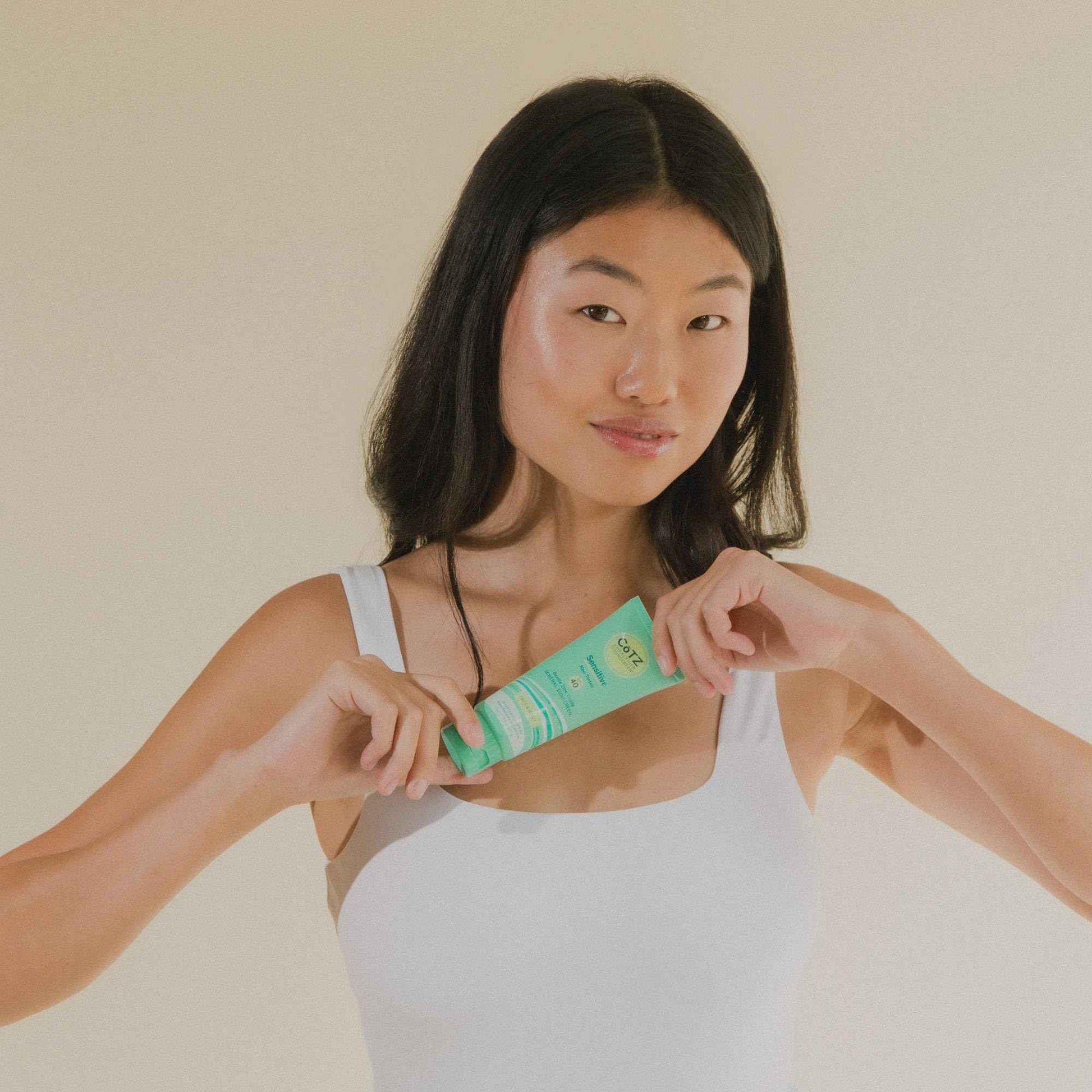 COTZ Sensitive Non-Tinted Zinc Oxide Mineral Sunscreen for Body and Face; Broad Spectrum SPF 40; 3.5 oz / 100 g