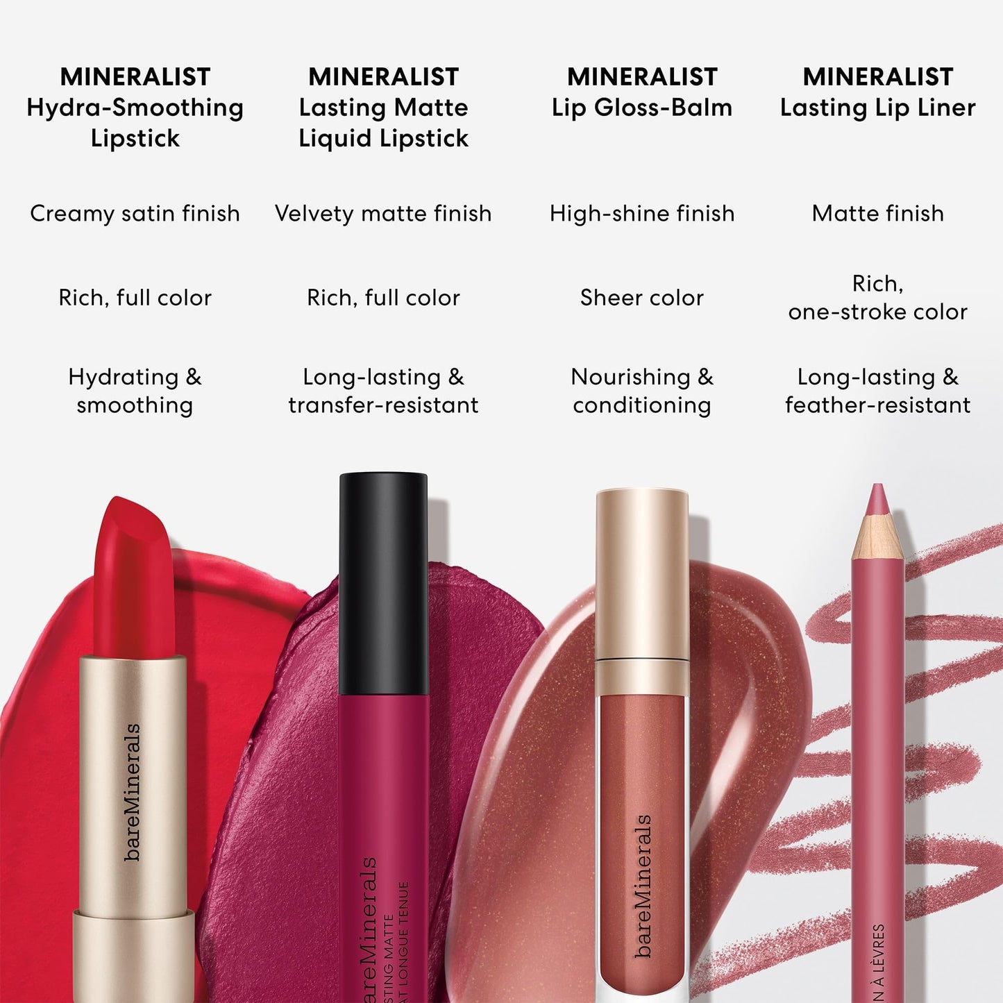 bareMinerals Mineralist Hydra-Smoothing Lipstick for Women, Satin Finish, Full Coverage Lip Stick, Lightweight Hydrating Lipstick, Long Lasting, Vegan