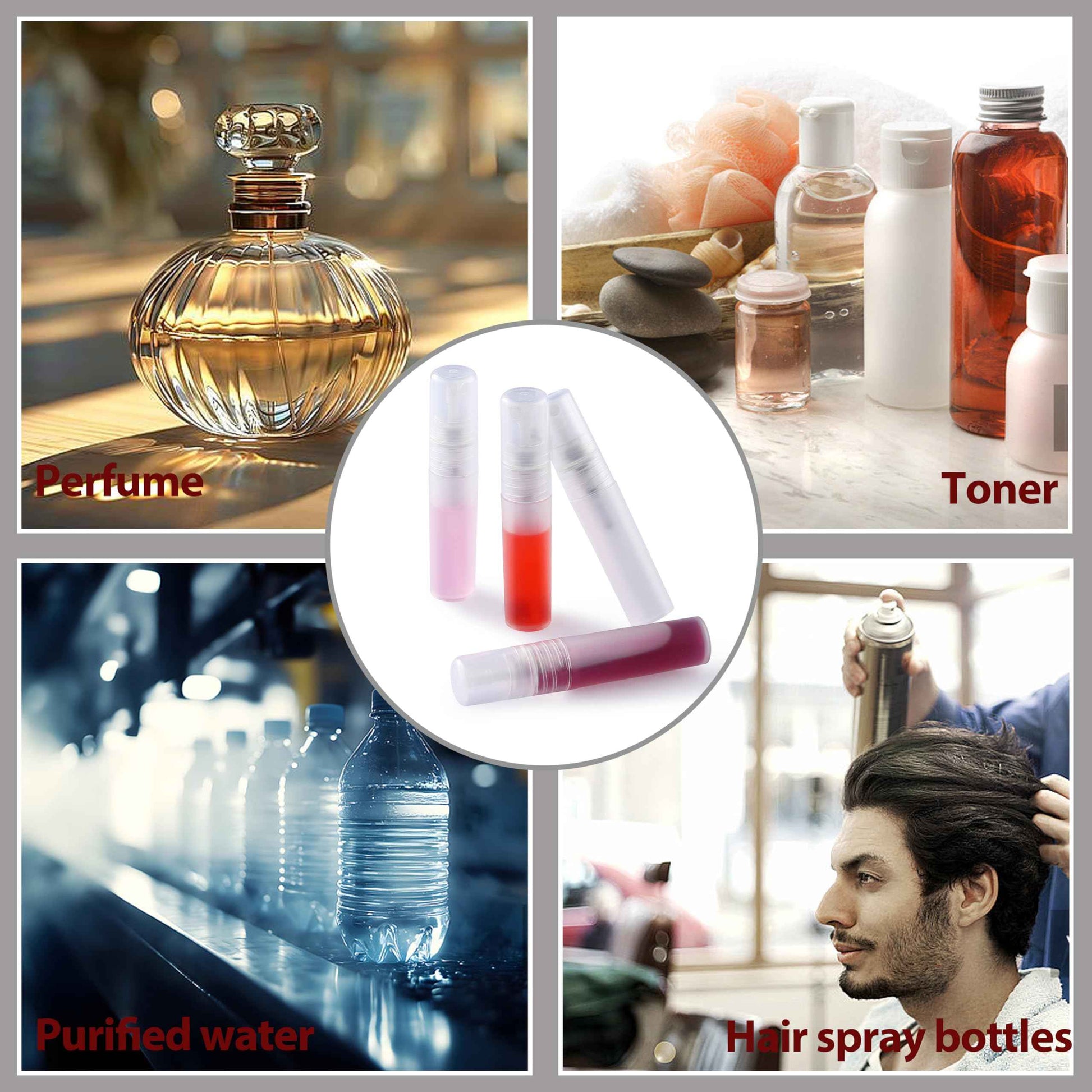 KCKHFA 10 Pack 5ml Mini Perfume Sample Bottles, Fine Mist Perfume Spray Bottle for Travel, Portable Atomizer Sprayer