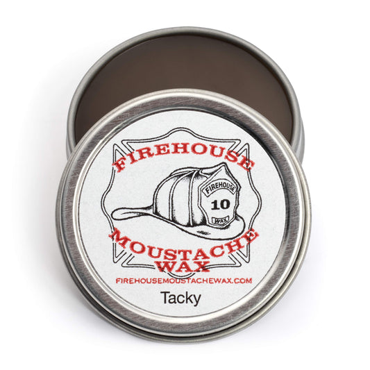 Firehouse Moustache Wax Wacky Tacky - Strong Heavy-Duty Mustache & Beard Wax, Naturally Scented & Colored All-Weather Mustache Wax (1 Ounce Tin); Handmade in Small Batches by John The Fireman