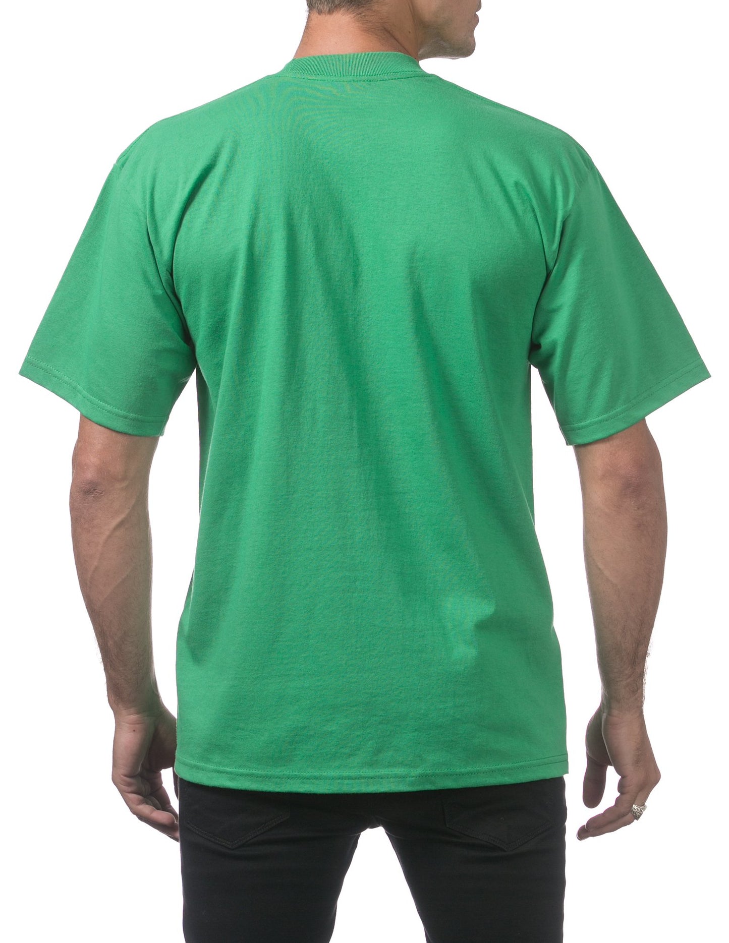 Pro Club Men's Heavyweight Cotton Short Sleeve Crew Neck T-Shirt, Kelly Green, Small