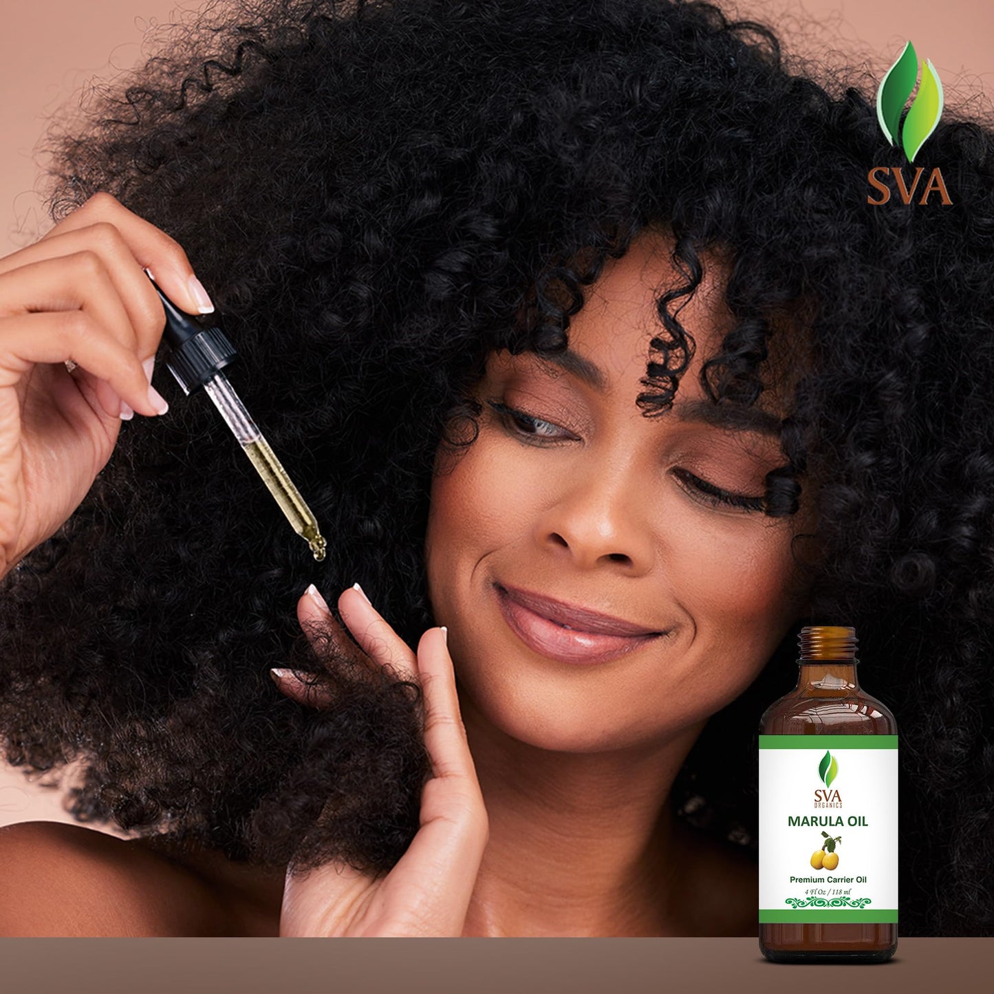 SVA Marula Seed Oil Organic - 4 Fl Oz – 100% Natural Cold Pressed Organic Marula Oil - for Face, Skin Care, Hair Care, Scalp Massage & Body Massage – Carrier Oil with Dropper