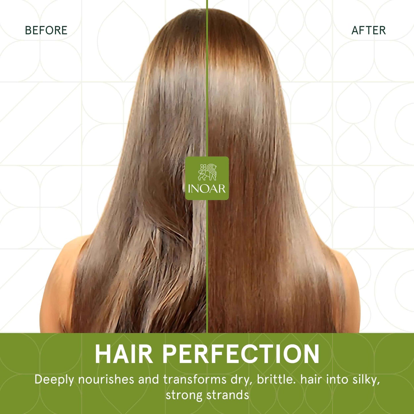 INOAR Argan Oil Hair Mask Hidratante Deep Moisture & Repair Treatment, 17.64 Fl Oz