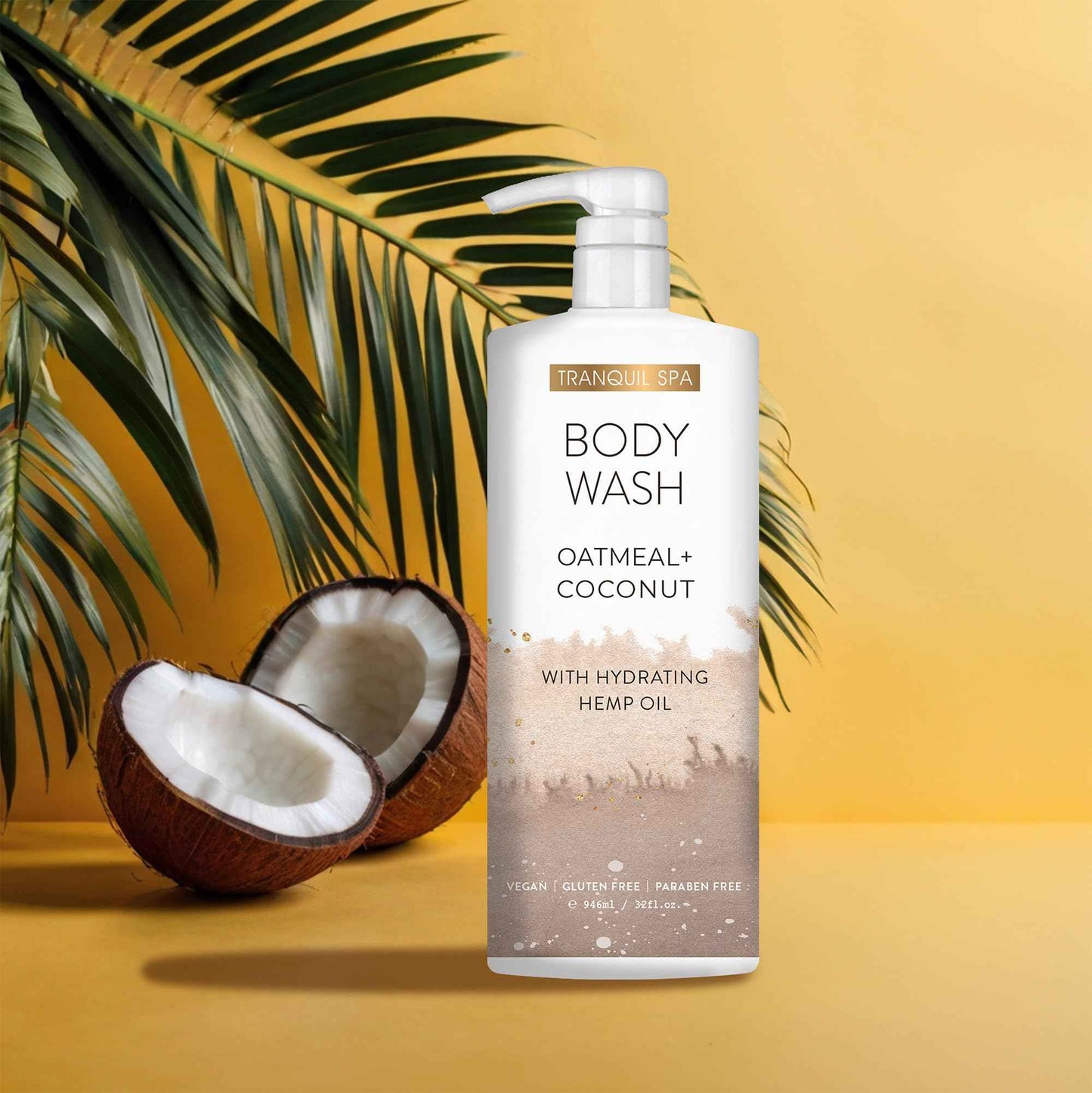 Tranquil Spa Body Wash Duo, Aloe Vera + Cucumber, Oatmeal + Coconut | Two 32oz bottles | Home and Body Company