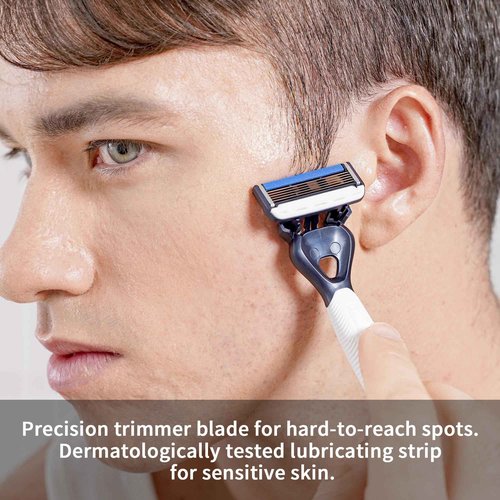 DORCO Pace Pro 5 Disposable Razors, 9 pack - Long Lasting 5 Blade Technology with a Precision Trimmer, Safety Guard Bar, Pivoting Head and Non-Slip Rubber Handle (9 Razors)