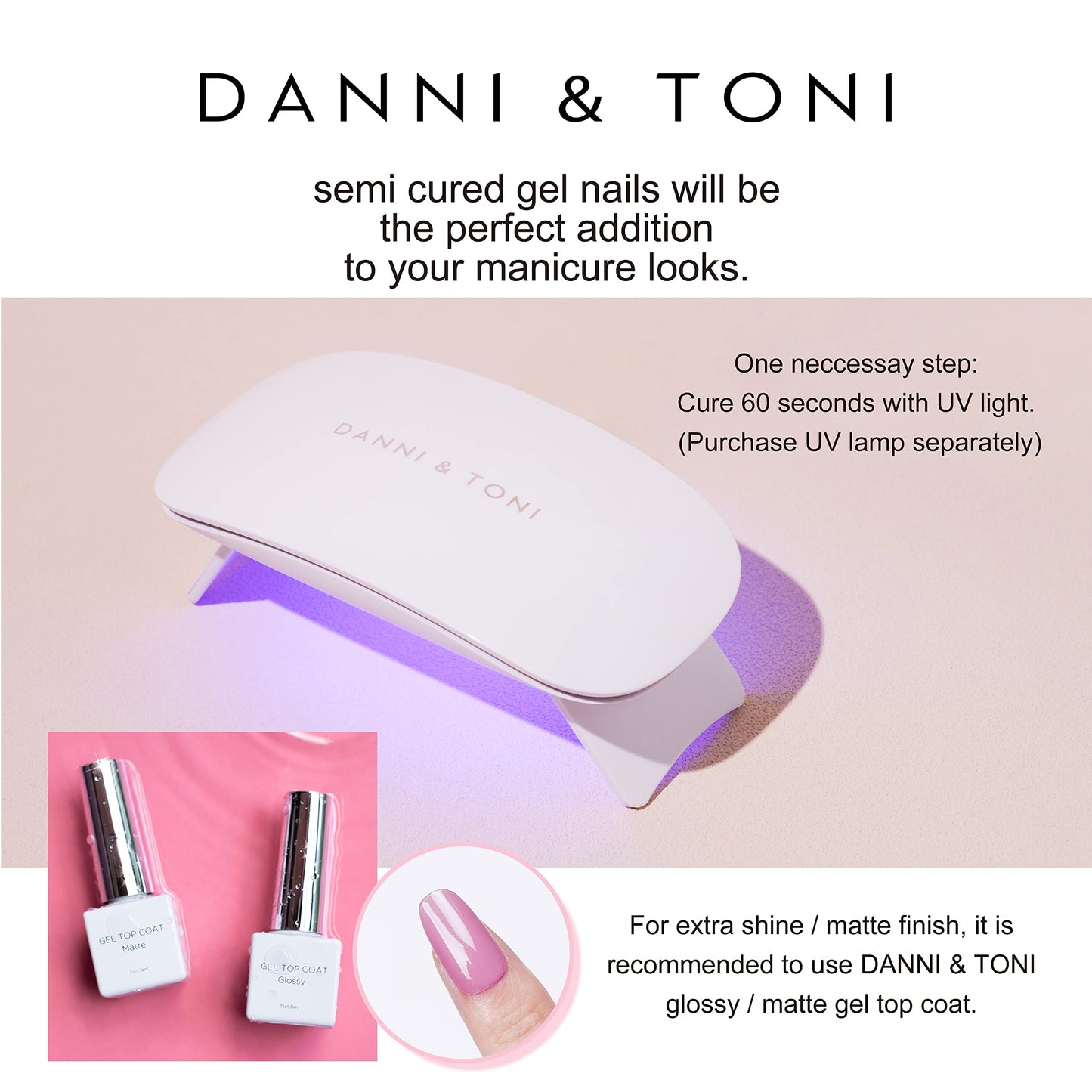 DANNI & TONI Semi Cured Gel Toenail Strips Sparkles (Glittering Charm) Red Glitters Gel Toenail Stickers Toenail Polish Strips 37 Stickers