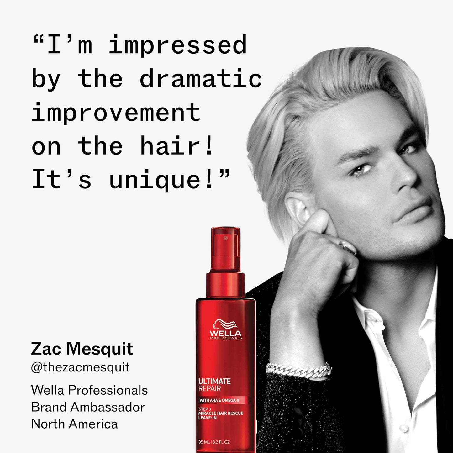 Wella Professionals ULTIMATE REPAIR 5-in-1 Protective Leave-In Treatment for Damaged Hair | Repairs, Smoothens Frizz, UV & Heat Protectant | For All Hair Types | 3.2 Fl Oz