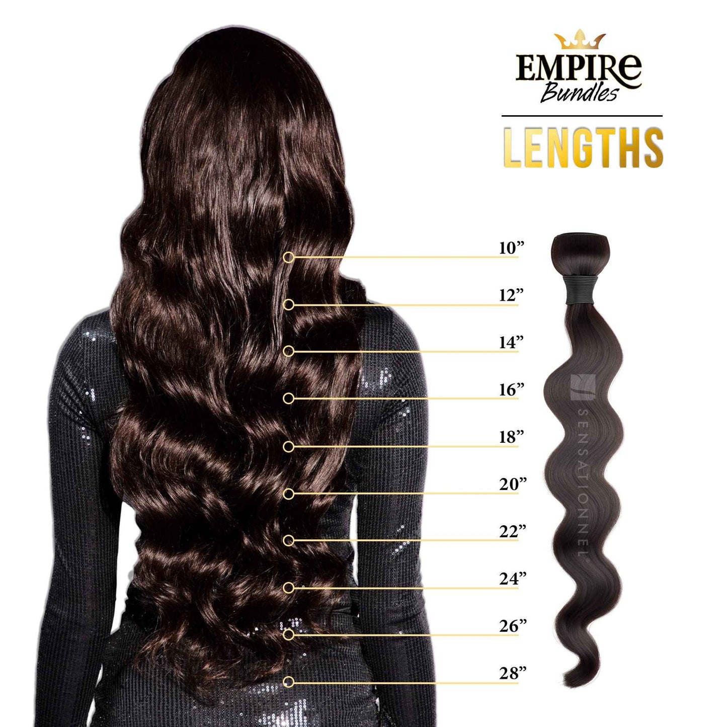 Sensationnel Empire Bundles- Straight 10a Tangle Shed Free Human Hair for Weaving and Sew in Styles - 1 pack (14 inch, NATURAL)